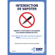 AFFICHAGE INTERDICTION DE FUMER